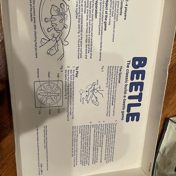 Milton Bradley Games BeetleVintage Children’s Board Gam 1981 Classic Game - Picture 8 of 9